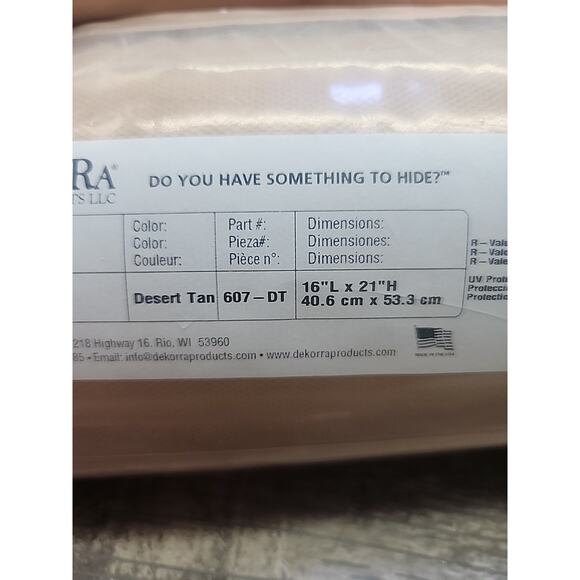 Dekorra Tan Plastic Insulation Pouch 16" L x21" H [78] - Picture 7 of 10